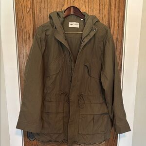 Aritzia TNA Army Green Hooded Jacket SZ L NWT